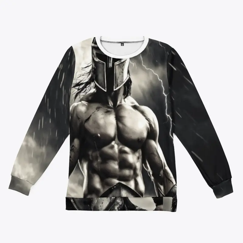 All-Over Print Warrior sweatshirt 